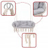 Scaun dublu tip leagan suspendat pentru casa sau gradina, cu perne, stil boho, 130x66x120 cm, maxim 300 kg, crem si gri [4]