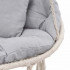 Scaun dublu tip leagan suspendat pentru casa sau gradina, cu perne, stil boho, 130x66x120 cm, maxim 300 kg, crem si gri [8]