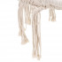 Scaun dublu tip leagan suspendat pentru casa sau gradina, cu perne, stil boho, 130x66x120 cm, maxim 300 kg, crem si gri [10]