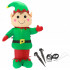 Elf gonflabil de exterior, iluminare LED, compresor integrat, 150x60x40 cm, verde [2]
