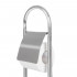 Stand cu perie WC si suport hartie igienica, inox, 72cm, argintiu [6]