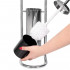 Stand cu perie WC si suport hartie igienica, inox, 72cm, argintiu [8]