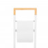Stand cu perie WC si suport hartie igienica, metal si bambus, 74cm, alb [7]