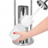 Stand cu perie WC si suport hartie igienica, inox, 80cm, argintiu cromat [8]