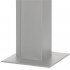 Stand cu perie WC si suport hartie igienica, metal, 79cm, gri [6]