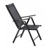Scaun metalic de gradina, pliant, cu spatar reglabil, din aluminiu, 65x55x104cm, negru [7]