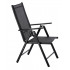 Scaun metalic de gradina, pliant, cu spatar reglabil, din aluminiu, 65x55x104cm, negru [8]