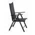 Scaun metalic de gradina, pliant, cu spatar reglabil, din aluminiu, 65x55x104cm, negru [10]