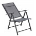 Scaun metalic de gradina, pliant, cu spatar reglabil, din aluminiu, 65x55x104cm, gri [4]