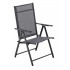 Scaun metalic de gradina, pliant, cu spatar reglabil, din aluminiu, 65x55x104cm, gri [5]