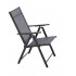 Scaun metalic de gradina, pliant, cu spatar reglabil, din aluminiu, 65x55x104cm, gri [8]