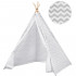 Cort copii Sersimo stil indian Teepee Tent cu fereastra, alb gri zig zag [2]