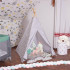 Cort copii Sersimo stil indian Teepee Tent cu fereastra, alb gri zig zag [3]