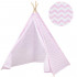Cort copii Sersimo stil indian Teepee Tent cu fereastra, alb roz zig zag [2]
