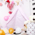 Cort copii Sersimo stil indian Teepee Tent cu fereastra, alb roz zig zag [11]
