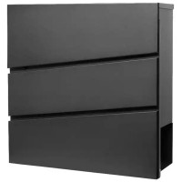 Cutie postala de exterior, pentru gard sau perete, din otel zincat, cu incuietoare, 37x11x37cm, gri Cutie postala de exterior, pentru gard sau perete, din otel zincat, cu incuietoare, 37x11x37cm, gri