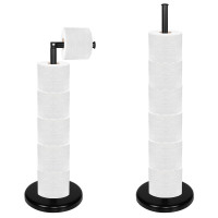 Suport hartie igienica 2 in 1 cu tija mobila, 68.5cm, negru Suport hartie igienica 2 in 1 cu tija mobila, 68.5cm, negru