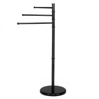 Suport cuier pentru prosoape cu 3 brate, inaltime 86cm, negru