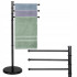 Suport cuier pentru prosoape cu 3 brate, inaltime 86cm, negru [5]