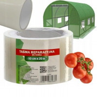 Banda adeziva pentru reparatie folie sera sau solar, transparenta 10cm x 20metri Banda adeziva pentru reparatie folie sera sau solar, transparenta 10cm x 20metri