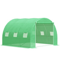 Sera de gradina, tip tunel cu cadru metalic, 300x200cm, verde, 6mp (ventilatie suplimentara) Sera de gradina, tip tunel cu cadru metalic, 300x200cm, verde, 6mp (ventilatie suplimentara)