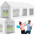 Pavilion de gradina profesional, cu cadru otel 38 mm, acoperis impermeabil 450g/m2, 6x3x2,8 m, alb [4]