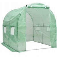 Sera de gradina, tip tunel cu cadru metalic, 200x200cm, verde, 4 mp Sera de gradina, tip tunel cu cadru metalic, 200x200cm, verde, 4 mp
