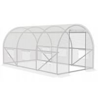 Sera de gradina, tip tunel cu cadru metalic, 300x200cm, alb, 6mp Sera de gradina, tip tunel cu cadru metalic, 300x200cm, alb, 6mp
