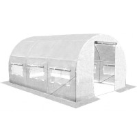 Sera de gradina, tip tunel cu cadru metalic, 250x400x200cm, alba, 10mp Sera de gradina, tip tunel cu cadru metalic, 250x400x200cm, alba, 10mp