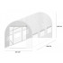 Sera de gradina, tip tunel cu cadru metalic, 250x400x200cm, alba, 10mp [6]