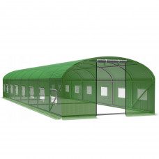 Sera de gradina, tip tunel cu cadru metalic, 400x1000cm, verde, 40mp Sera de gradina, tip tunel cu cadru metalic, 400x1000cm, verde, 40mp