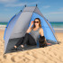 Cort plaja pentru 2 persoane, cu protectie UV si podea izolanta, 200x100x105 cm, albastru si gri [7]
