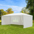 Cort pavilion 6x3m pentru gradina sau evenimente, cu 6 pereti laterali, alb [3]