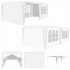Cort pavilion 6x3m pentru gradina sau evenimente, cu 6 pereti laterali, alb [5]