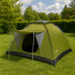 Cort camping 4 persoane, impermeabil 3000 mm, 200x200x115 cm, plasa insecte, verde [11]