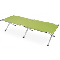 Pat pliant pentru camping, structura metalica, 188x70x44cm, verde