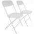 Set 2 scaune pliabile, structura otel cu sezut HDPE, 46x50x80cm, maxim 150kg, alb [6]