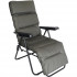 Scaun de gradina cu perna, reglaj pe pozitii, cadru metalic pliabil, 57x83x106 cm, gri [9]
