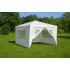 Pavilion gradina cu 4 pereti si ferestre, structura metalica, 300x400x250 cm, alb [2]