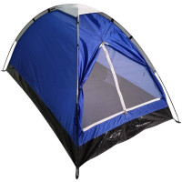 Cort usor de camping 2 persoane, cu plasa tantari, 200x120x100 cm, albastru Cort usor de camping 2 persoane, cu plasa tantari, 200x120x100 cm, albastru