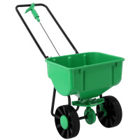 Distribuitor manual pentru seminte, ingrasamant sau sare, rezervor 27 L, roti mari, cadru metalic, 100x48x69 cm Distribuitor manual pentru seminte, ingrasamant sau sare, rezervor 27 L, roti mari, cadru metalic, 100x48x69 cm