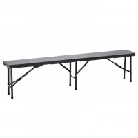 Banca pliabila pentru gradina sau catering, HDPDE, 180x25x43cm, negru Banca pliabila pentru gradina sau catering, HDPDE, 180x25x43cm, negru