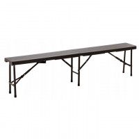 Banca pliabila pentru gradina sau catering, HDPDE, 180x25x43cm, maro Banca pliabila pentru gradina sau catering, HDPDE, 180x25x43cm, maro