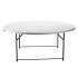 Masa catering rotunda pentru evenimente, pliabila, diametru 180 cm, HDPE, cadru metalic, alb [2]