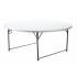 Masa catering rotunda pentru evenimente, pliabila, diametru 180 cm, HDPE, cadru metalic, alb [3]
