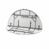 Masa catering rotunda pentru evenimente, pliabila, diametru 180 cm, HDPE, cadru metalic, alb [5]