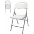 Scaun pliabil 54x46x86 cm, otel si HDPE, antiderapant, alb [7]