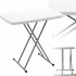 Masa pliabila 76x50 cm, inaltime reglabila 36-71 cm, pentru terasa, gradina sau camping, HDPE alb [5]