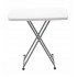 Masa pliabila 76x50 cm, inaltime reglabila 36-71 cm, pentru terasa, gradina sau camping, HDPE alb [7]