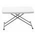 Masa pliabila 76x50 cm, inaltime reglabila 36-71 cm, pentru terasa, gradina sau camping, HDPE alb [8]